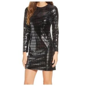 VinceCamuto Women's Dress Sheath Shimmer High-Neck